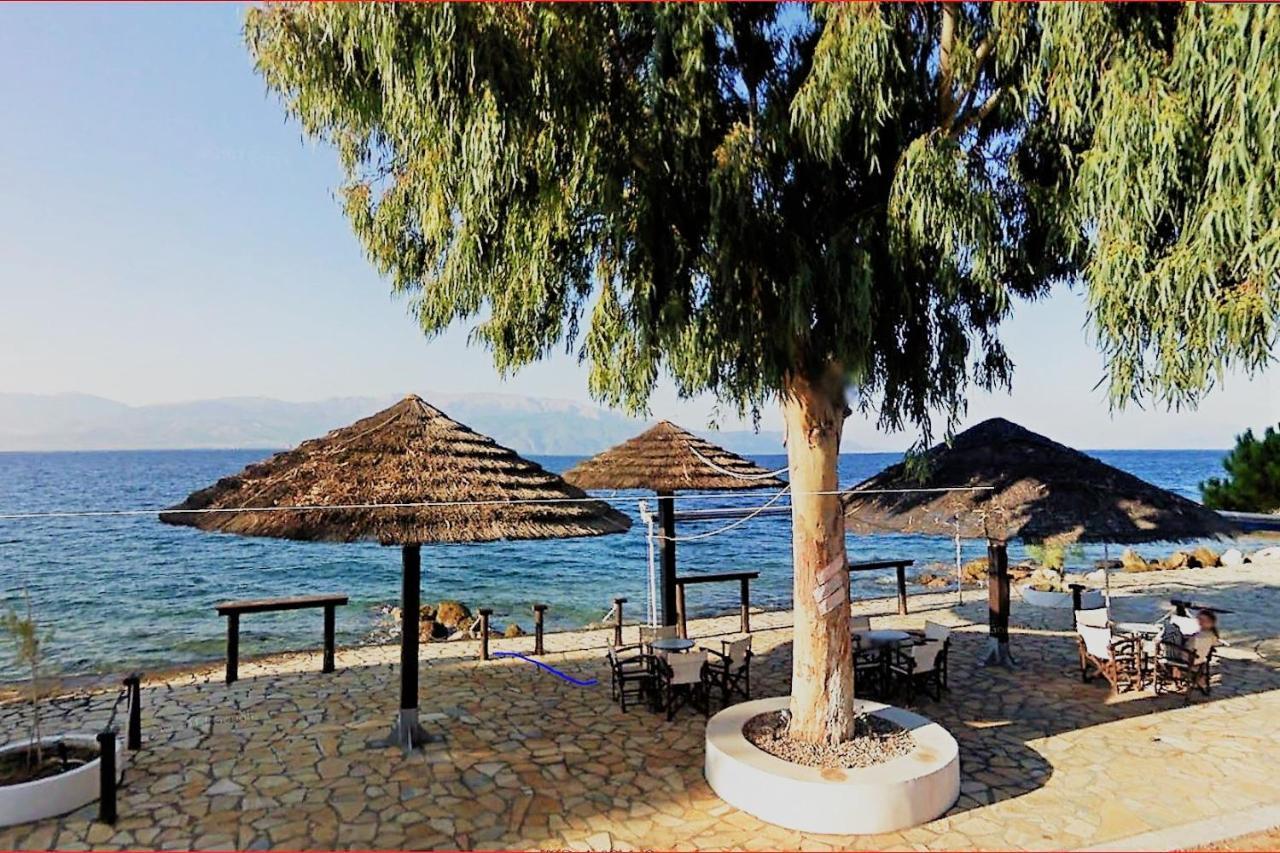 Steinturm Mit Dach-Terrasse Zwischen Fluss, Meer Und Gebirge- Spiti Pirgos Paralia Sergoulas Exteriör bild
